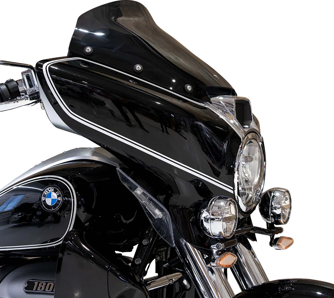 KLOCK WERKS Flare™ Windshield - 14-1/2" - Dark Smoke - BMW KWW-06-0608-DS