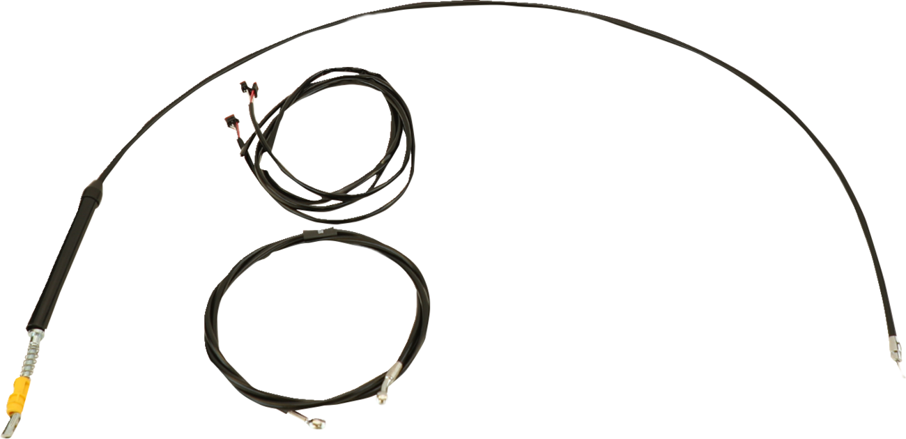 LA CHOPPERS Complete Plug-and-Play Cable Kit - Upper - 12" - 14" Handlebars - '23-'25 Touring - Black LA-8063KT3-13B