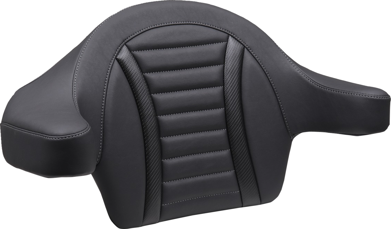 MUSTANG Deluxe Extended Passenger Arm Backrest - Gunmetal Stitch - Touring 88403GM
