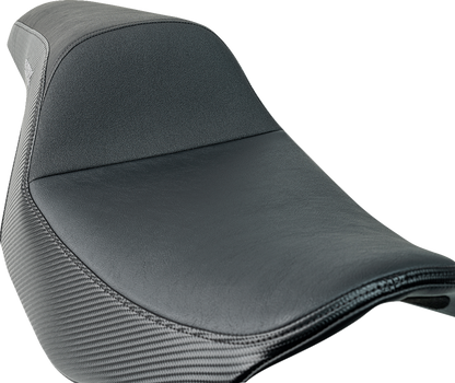 SLYFOX Drifter Tour Seat - Vinyl w/ Slipstop - Gray Logo - FL '23-'24 4685B-Slyfox