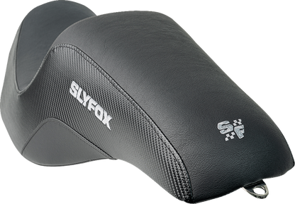 SLYFOX Drifter Tour Seat - Vinyl w/ Slipstop - Gray Logo - FL '23-'24 4685B-Slyfox