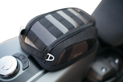 SW-MOTECH Legend Gear Magnetic Tank Bag - LT1 - 3 to 5.5 Liter - Black/Brown BC.TRS.00.401.10000