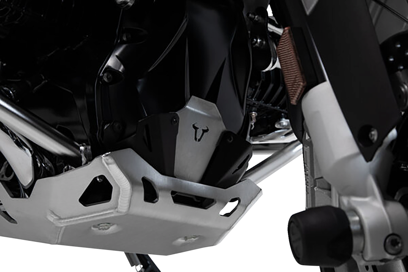 SW-MOTECH Engine Guard Extension - Front - Black/Silver - BMW - 1200/1250 MSS.07.781.10100/B