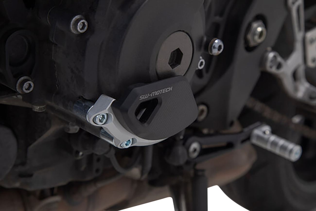 SW-MOTECH Engine Case Protector - Black/Silver - Yamaha - MT- MSS.06.564.10000