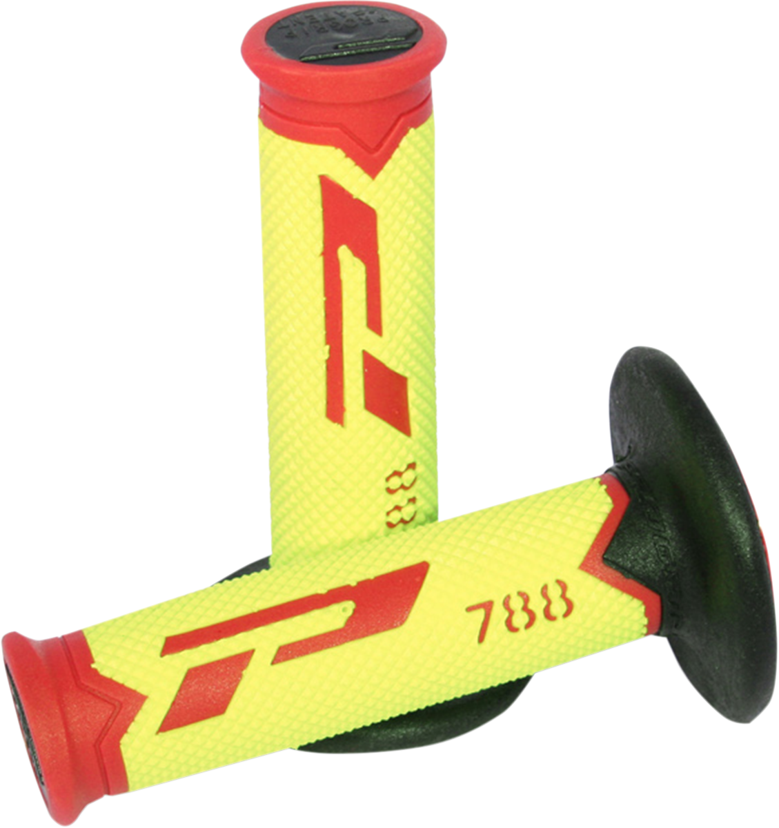 PRO GRIP Cross Triple Density 788 Grips - Red/Yellow/Black PA078800RGFN