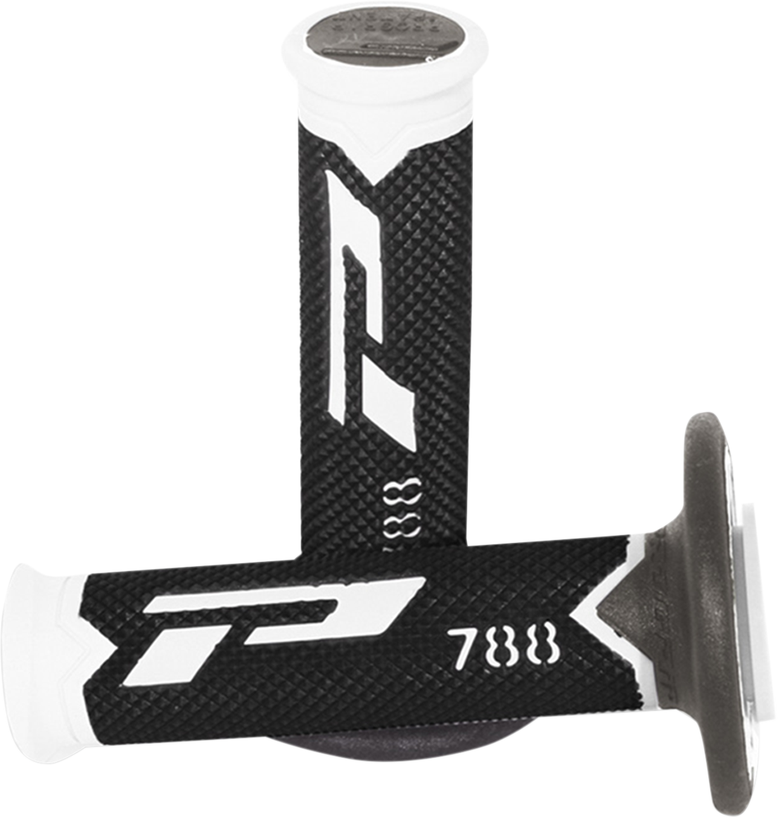 PRO GRIP Cross Triple Density 788 Grips - White/Black/Titanium PG788219