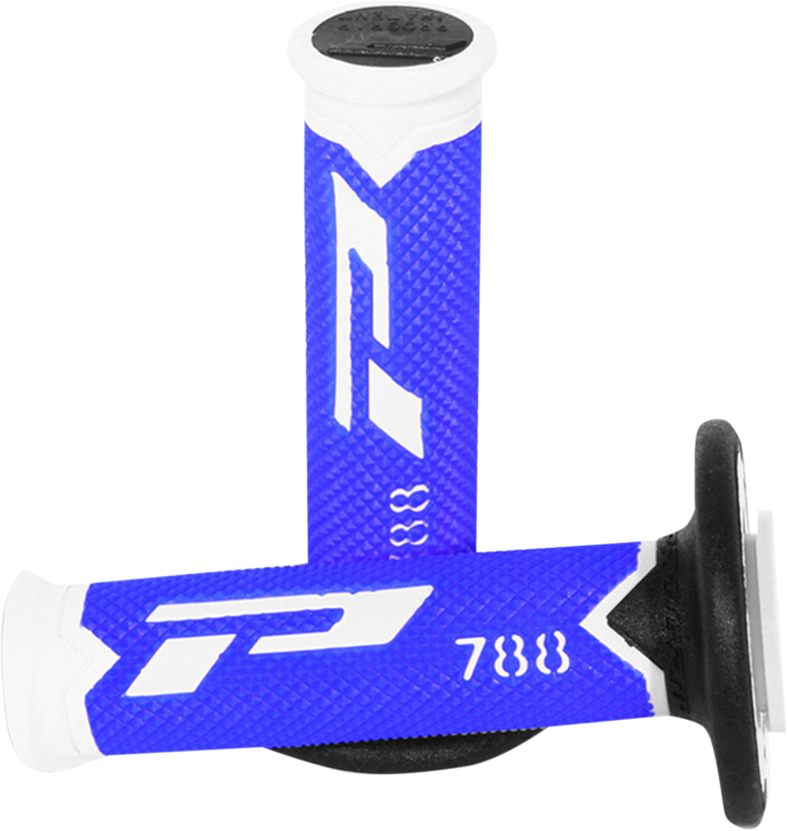 PRO GRIP Cross Triple Density 788 Grips - White/Blue/Black PA078800WBN