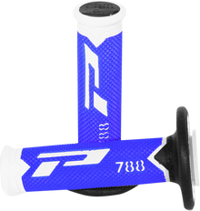 PRO GRIP Cross Triple Density 788 Grips - White/Blue/Black PA078800WBN