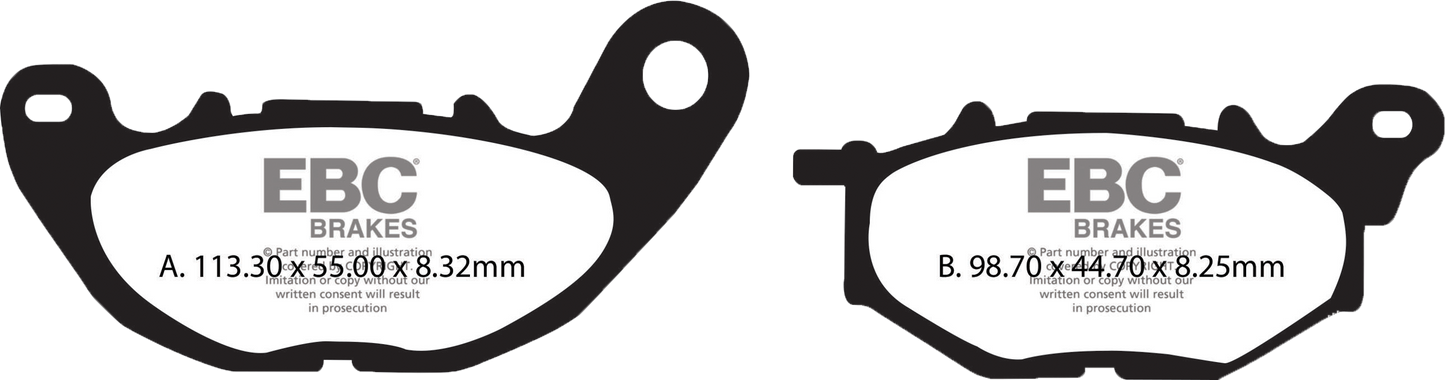 Brake Pads Sfa705 Organic Scooter