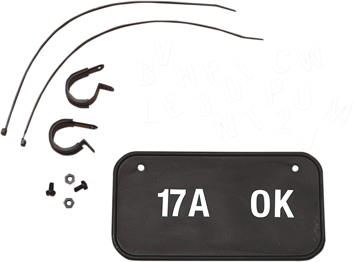 HARDLINE License Plate Kit - Black 2341B