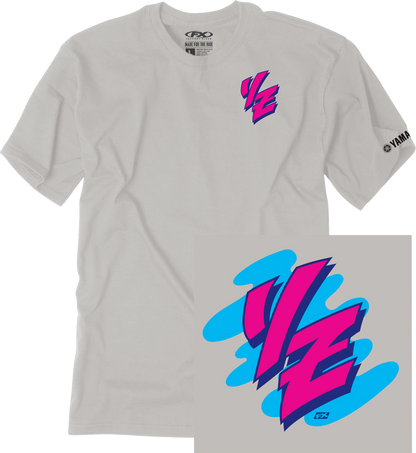 FACTORY EFFEX Yamaha Retro YZ T-Shirt - Light Gray - XL 28-87216