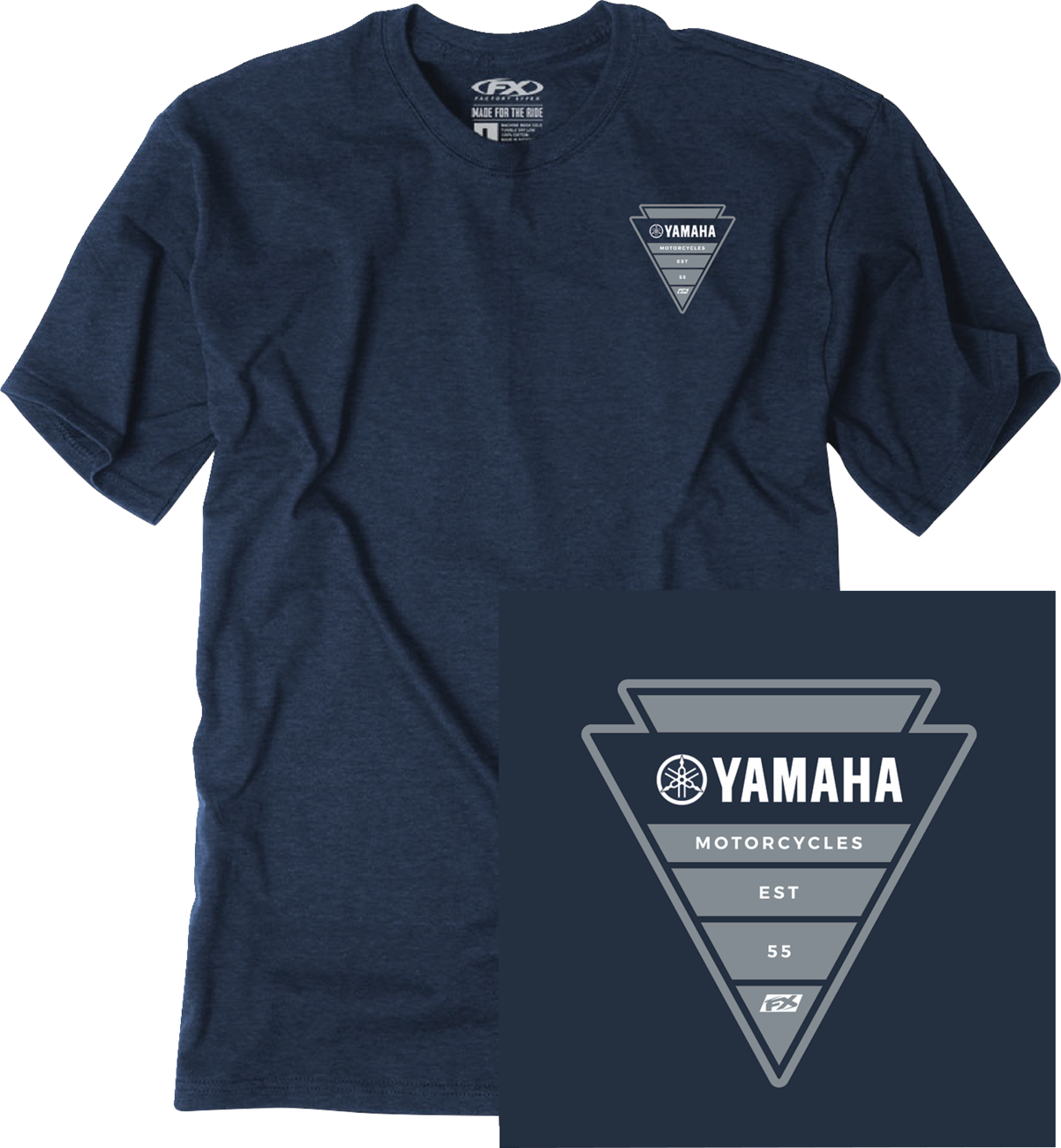 FACTORY EFFEX Yamaha Arrow T-Shirt - Navy - Medium 28-87232