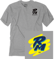 FACTORY EFFEX Suzuki Retro RM T-Shirt - Heather Gray - Medium 28-87412