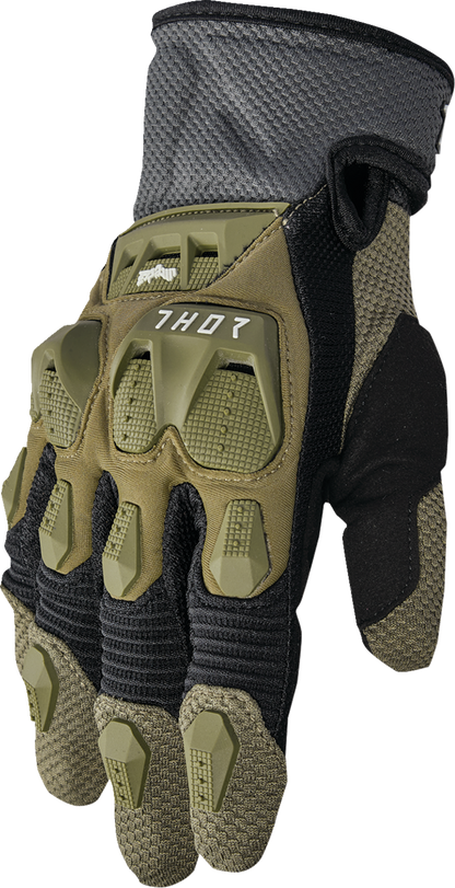 THOR Terrain Gloves - Army/Charcoal - Medium 3330-8251