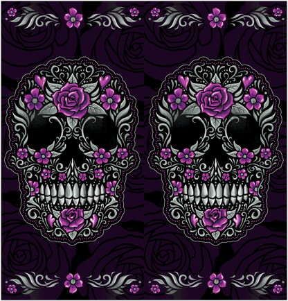 LETHAL THREAT Neck Scarf - Floral Skull NS90807