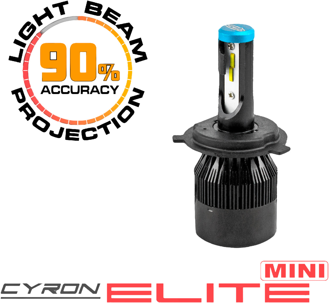 H4 Hi/Lo Beam Elite Mini Mot Led Headlight Bulb