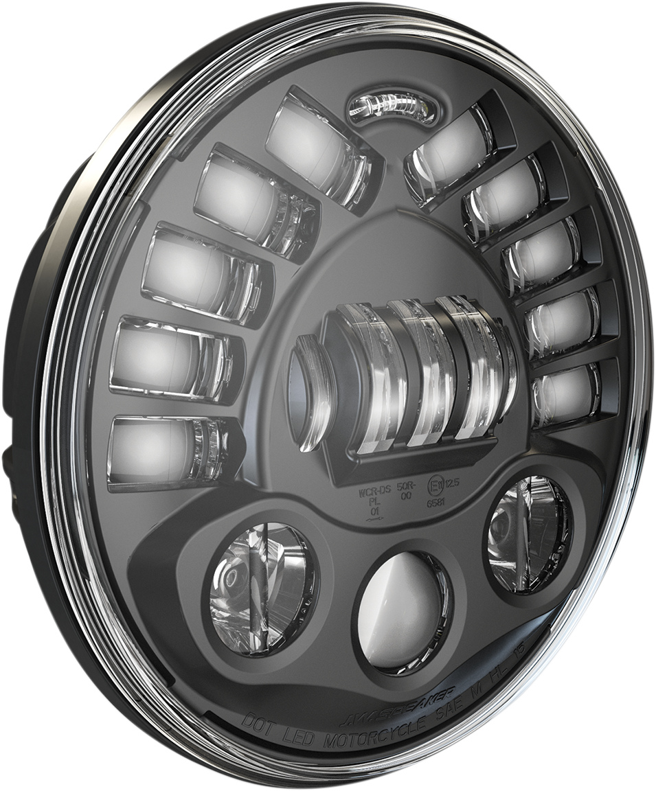 J.W. SPEAKER Adaptive 2 LED Headlight - 7" Pedestal Mount - Black 0555071