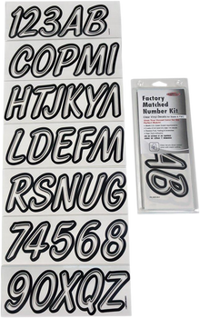 HARDLINE I.D. Sticker Kit - 400 Series- Clear 400CLBLK