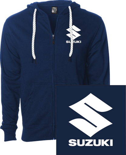 FACTORY EFFEX Suzuki Icon Zip-Up Hoodie - Navy - XL 28-88456