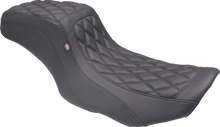 MUSTANG One Piece 2-Up Squareback Seat - Double Diamond - Black Stitch - FLH/FLT '23-'25 88415