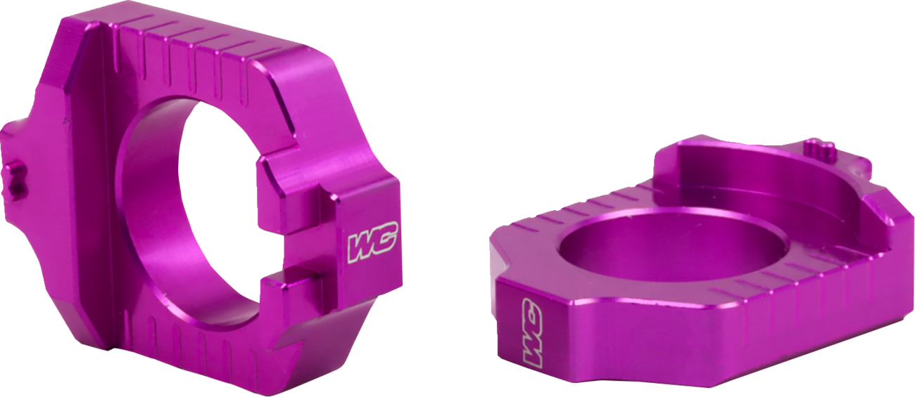WORKS CONNECTION Elite Axle Block Kit - Purple - Yamaha 17-P281