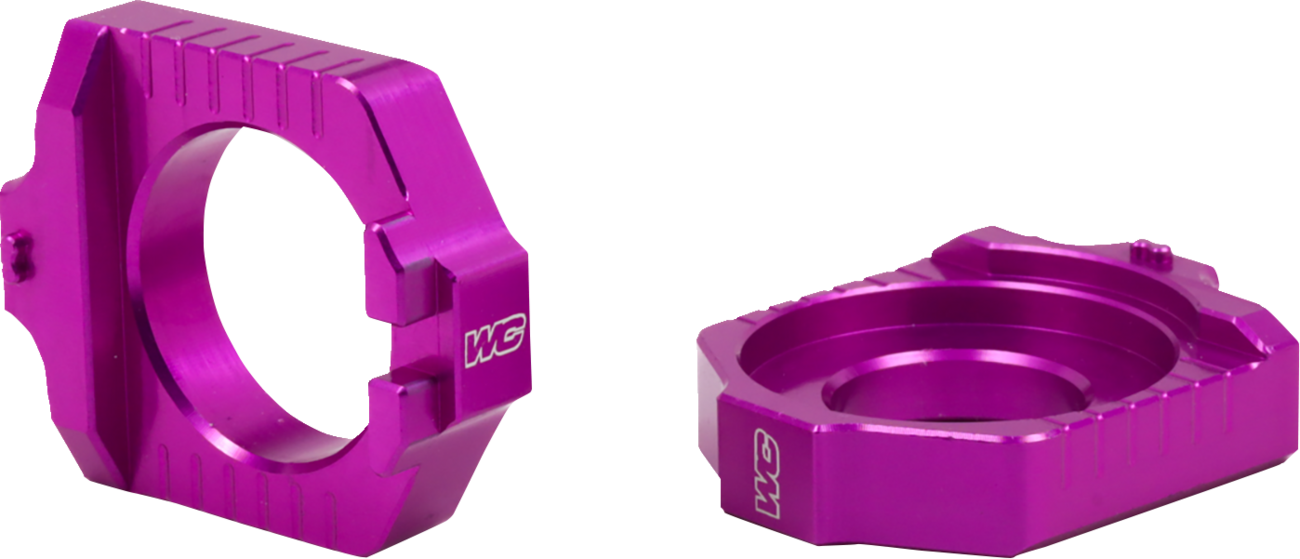 WORKS CONNECTION Elite Axle Block Kit - Purple - Gas Gas/Husqvarna/KTM 17-P252
