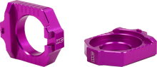 WORKS CONNECTION Elite Axle Block Kit - Purple - Gas Gas/Husqvarna/KTM 17-P252