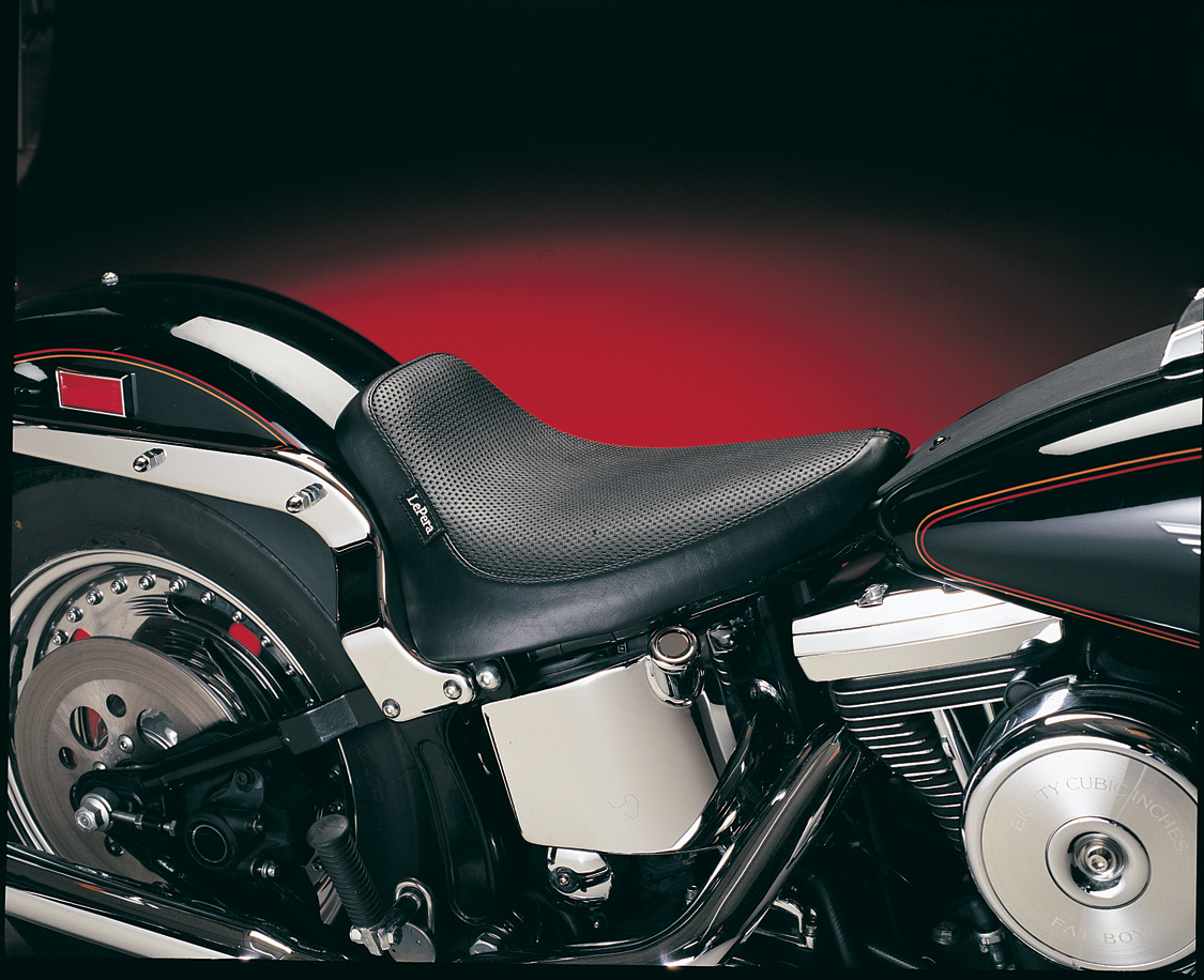 LE PERA Silhouette Solo Seat - Basketweave - Black - Softail '84-'99 LN-870