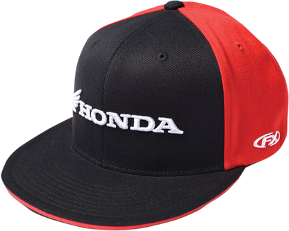 FACTORY EFFEX Honda Horizontal Flexfit® Hat - Black/Red - Large/XL 15-88342