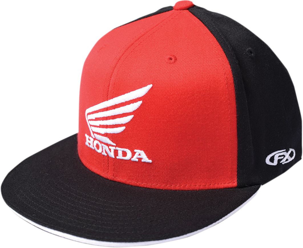 FACTORY EFFEX Honda Big Wing Flexfit® Hat - Red/Black - Large/XL 15-88346
