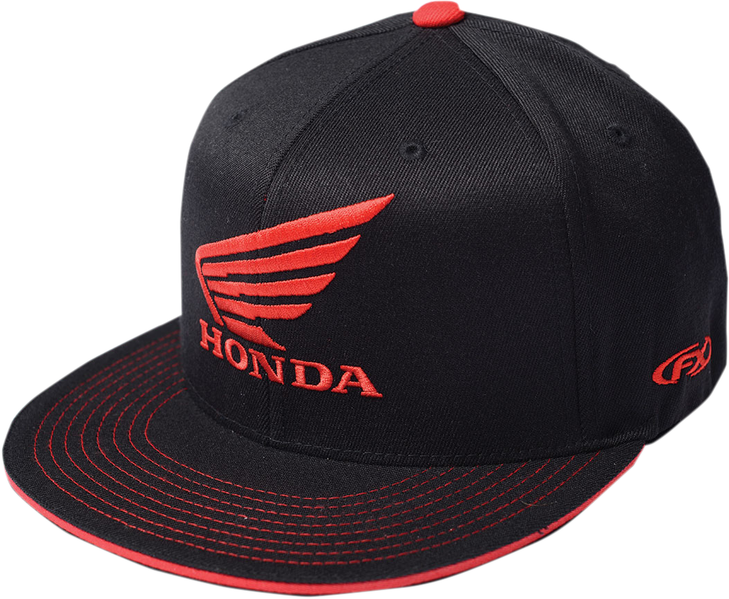 FACTORY EFFEX Honda Wing Flexfit® Hat - Black/Red - Large/XL 17-88392
