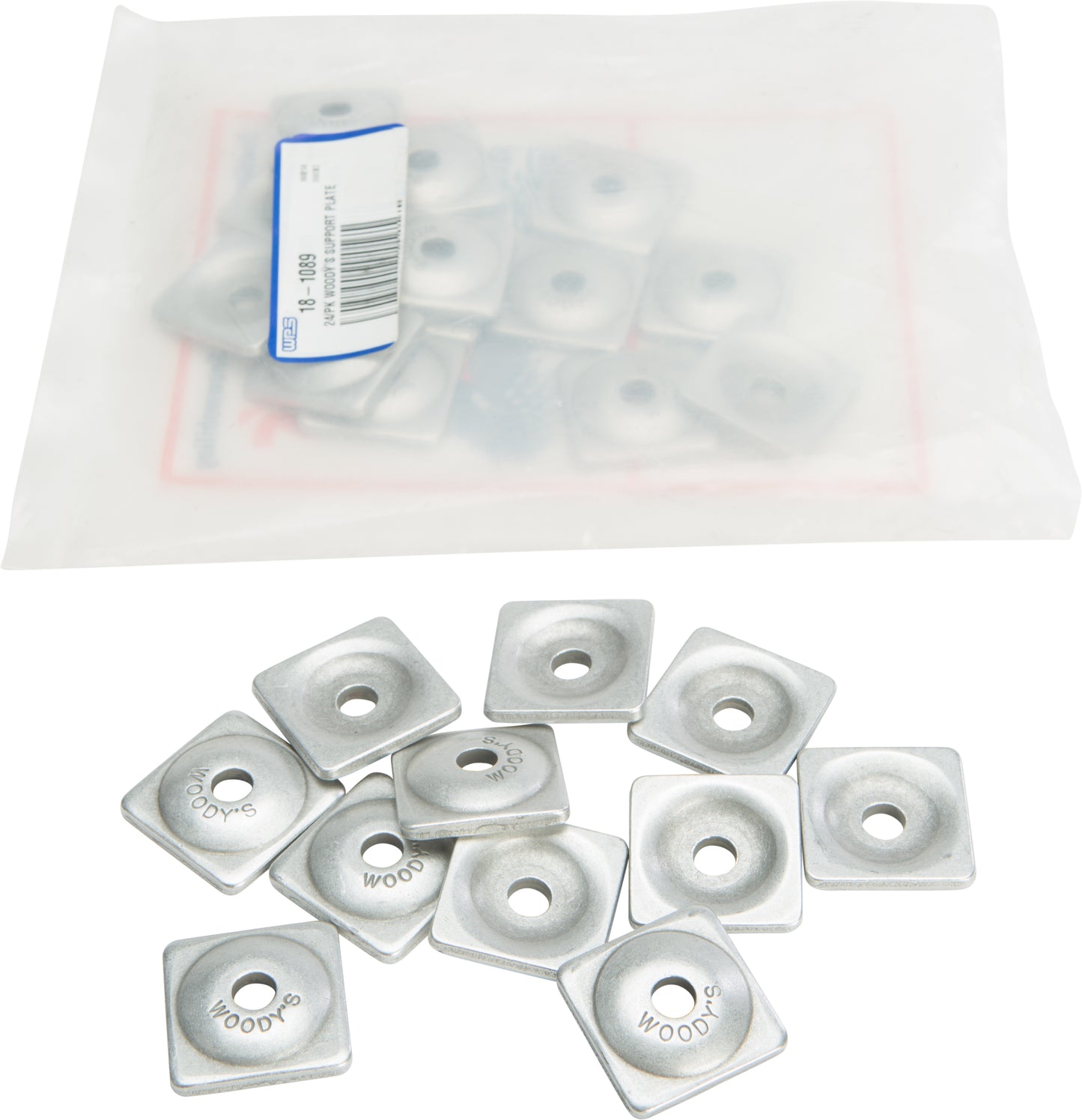 Digger Support Plates Square Alum. 1/4" 24/Pk