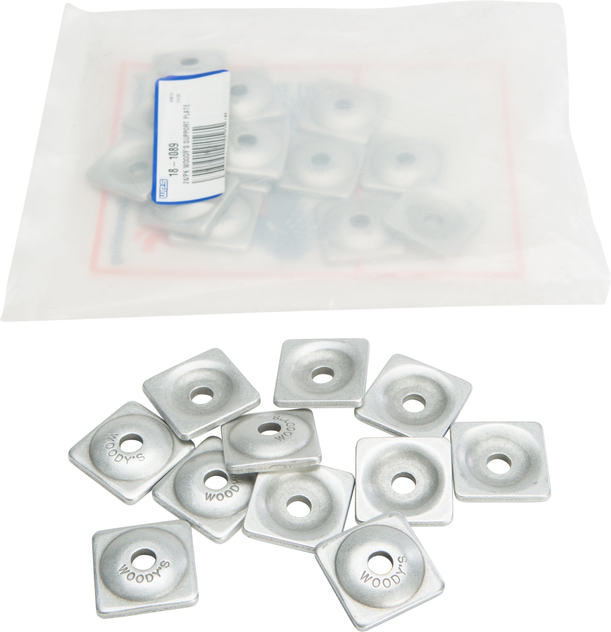 Digger Support Plates Square Alum. 1/4" 24/Pk