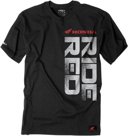 FACTORY EFFEX Honda Ride Red Vertical T-Shirt - Black - XL 16-88314