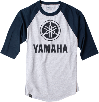 FACTORY EFFEX Yamaha Baseball T-Shirt - Navy/Heather Gray - Medium 17-87222