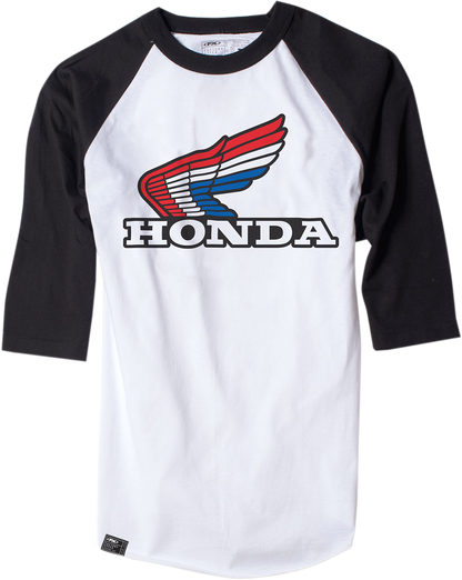 FACTORY EFFEX Vintage Honda Baseball T-Shirt - White/Black - 2XL 17-87338