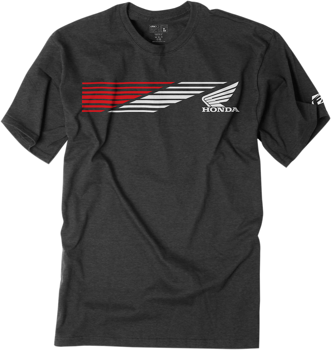 FACTORY EFFEX Honda Speed T-Shirt - Heather Charcoal - Large 19-87304