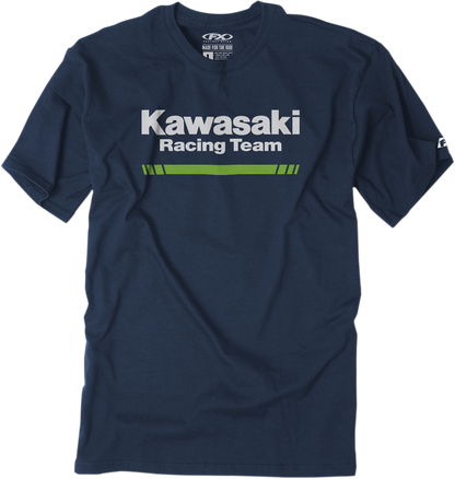 FACTORY EFFEX Kawasaki Stripes T-Shirt - Navy - 2XL 22-87108