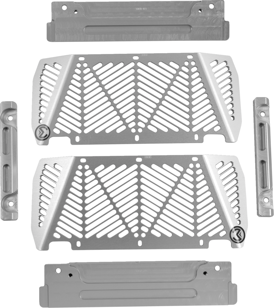 MOOSE OFFROAD Radiator Guards - Silver - Kawasaki/Suzuki 12-3000