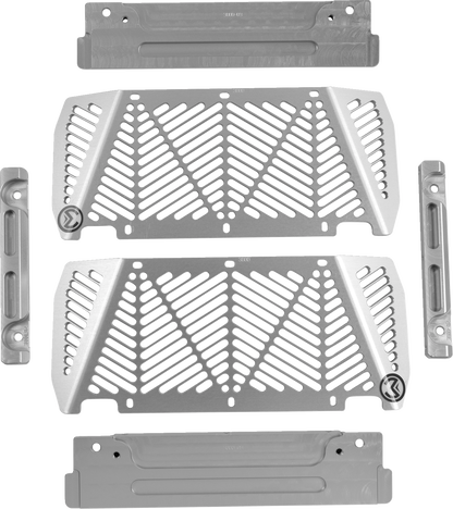 MOOSE OFFROAD Radiator Guards - Silver - Kawasaki/Suzuki 12-3000
