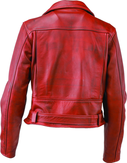 Kuryakyn Leather By River Road Arabian Spice Leather Jacket Red Womens - Small