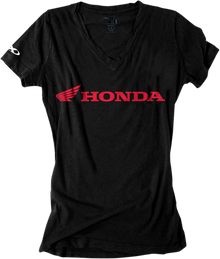 FACTORY EFFEX Women's Honda V-Neck T-Shirt - Black - Medium 16-88342