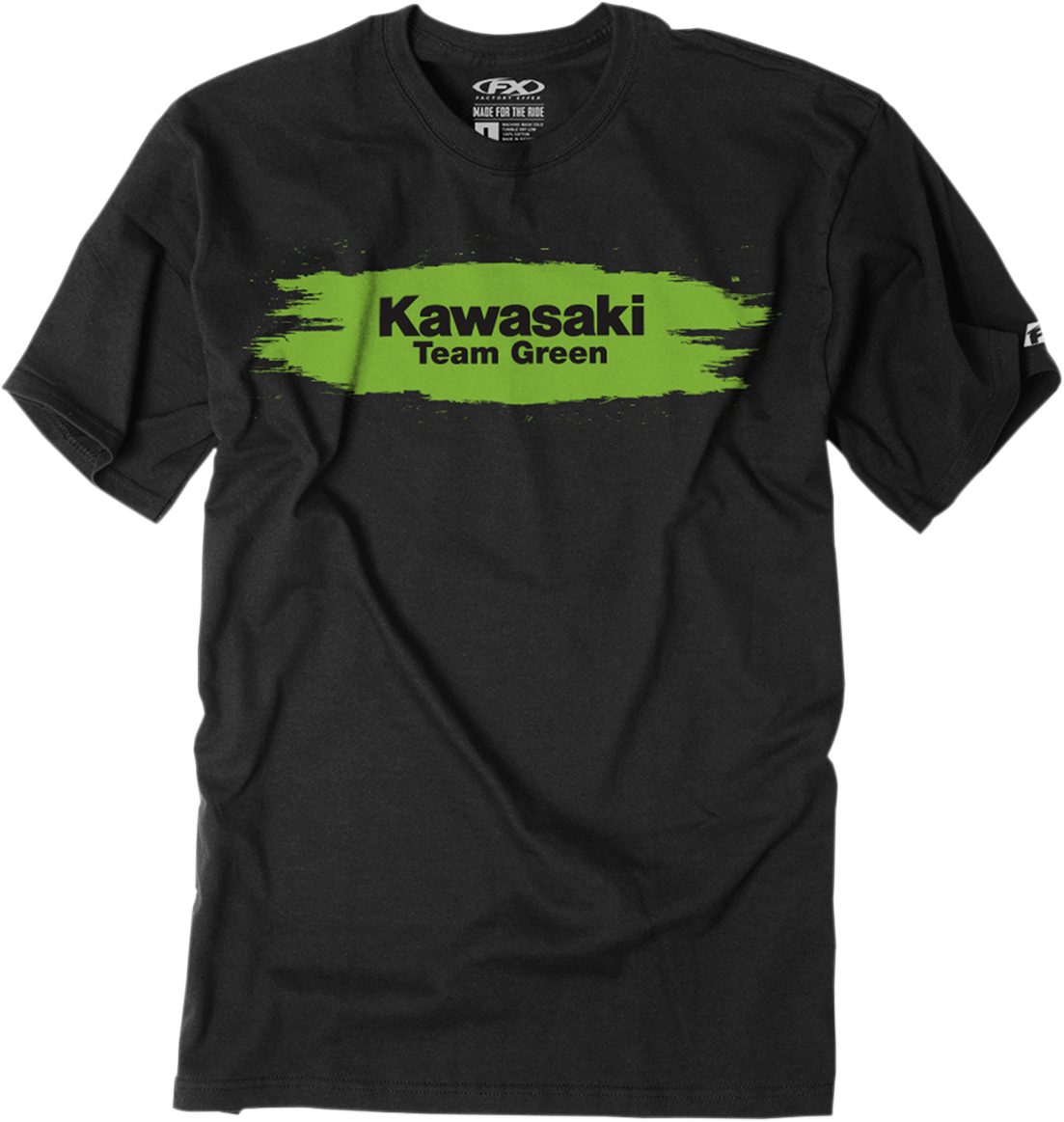 FACTORY EFFEX Youth Kawasaki Team Green T-Shirt - Black - Large 22-83104