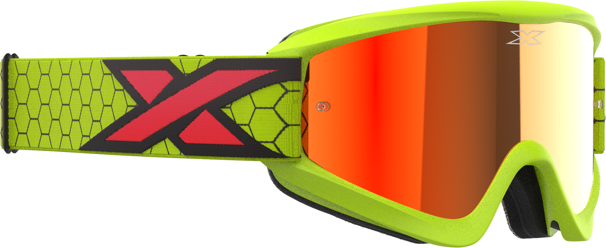 Flat Out Mirror Goggle Flo Ylw/Blk/Fire Rd Red Mirror