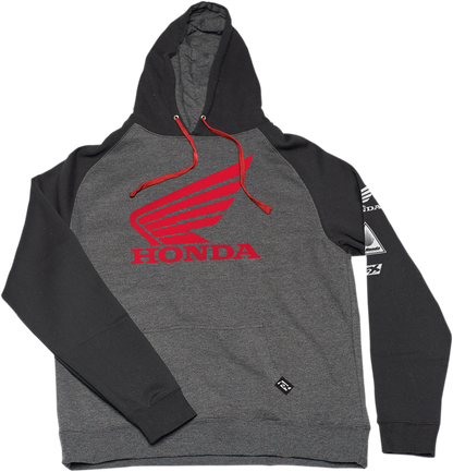 FACTORY EFFEX Honda Wing Hoodie - Black/Charcoal - 2XL 22-88308