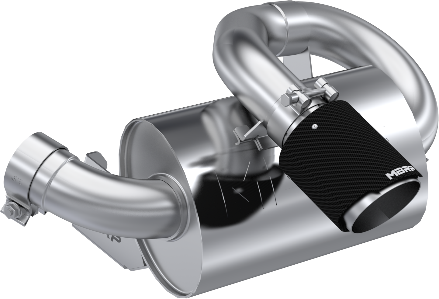 Single Slip On Center Exit W/ 2.5" Performance Muffler