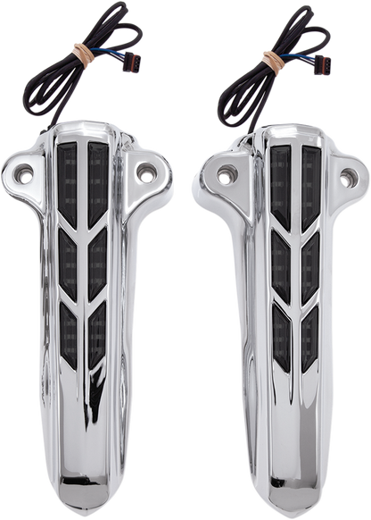 CIRO Forkini Lower Leg Covers - Chrome - With LEDs 43001