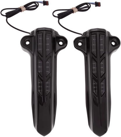 CIRO Forkini Lower Leg Covers - Gloss Black - With LEDs 43003