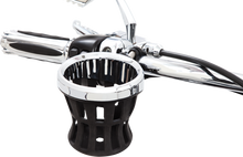 CIRO Drink Holder - 7/8"-1" Handlebar Mount - Chrome/Black Clamp 50413