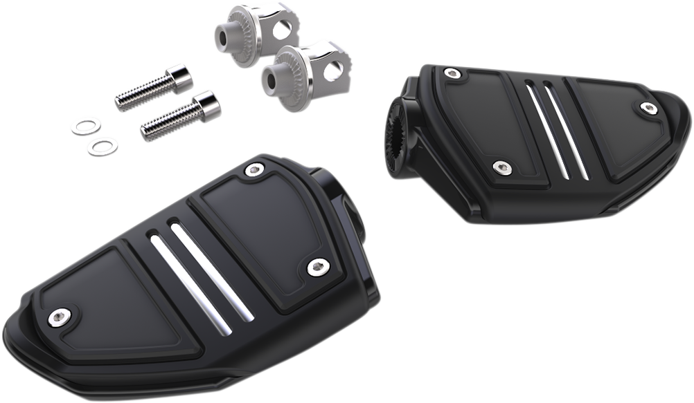 CIRO Twin Rail Foot Pegs - With Mount - Black 61425